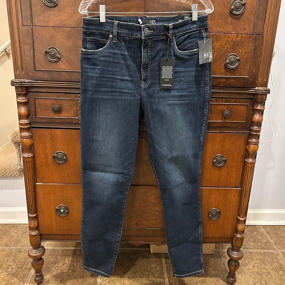 NWT Kut From the Kloth Jeans Connie High‎ Rise Fab Ab Ankle Skinny Size 12